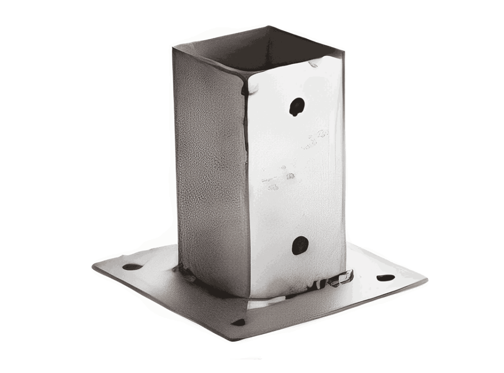 Pole Holder on Plate, Garden & Fence Hardware, Gravity Engineering Works