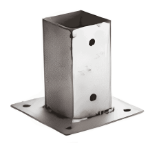 Pole Holder on Plate, Garden & Fence Hardware, Gravity Engineering Works